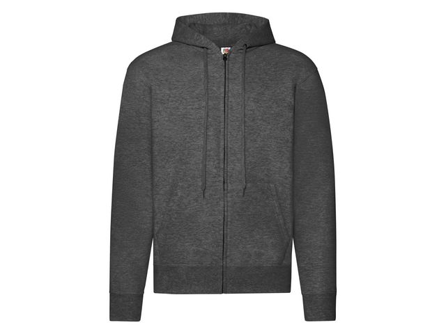 FRUIT OF THE LOOM Zip Hoodie mörkgrå L, st