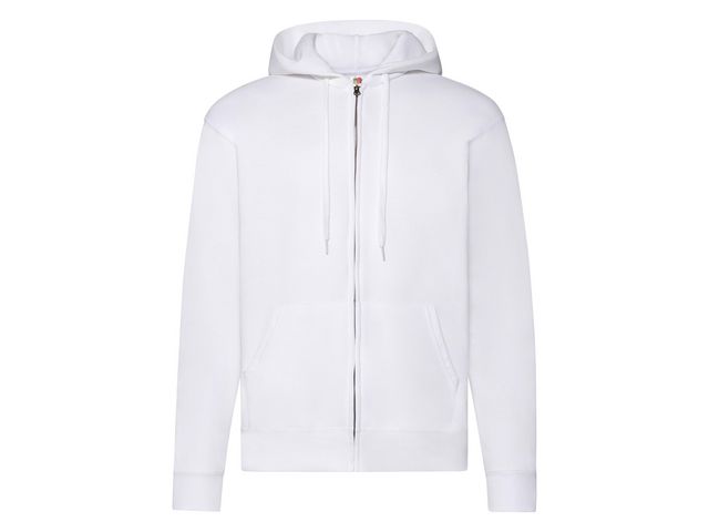 FRUIT OF THE LOOM Zip Hoodie vit 2XL, st