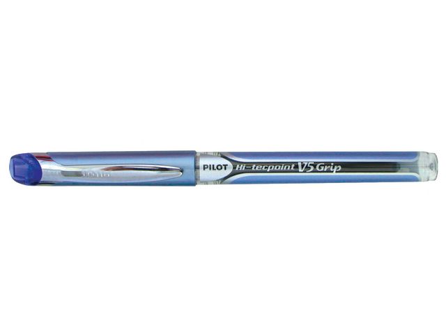 Pilot Bläckkulpenna, Hi-Tecpoint V5 Grip, extra tunn spets på 0,5 mm, blå, st