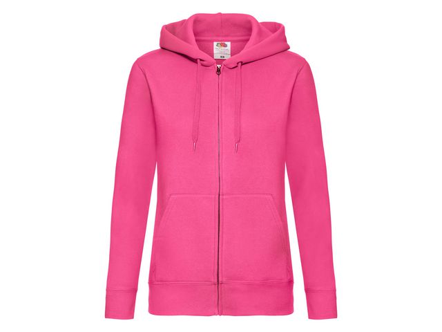 FRUIT OF THE LOOM Zip Hoodie dam rosa 2XL, st