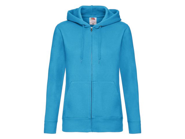 FRUIT OF THE LOOM Zip Hoodie dam azurblå XL, st