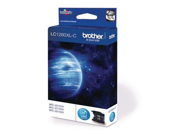 Brother Bläckpatron, LC1280XL, LC-1280XLC, Innobella™, cyan, singelförpackning, hög kapacitet, st