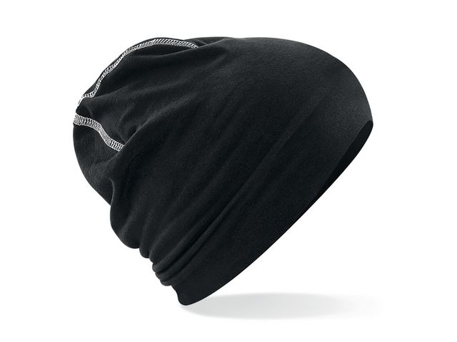 FRUIT OF THE LOOM Beanie svart/vit onesize, st