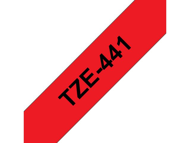 Brother Tape TZE441 18mm svart på röd, st