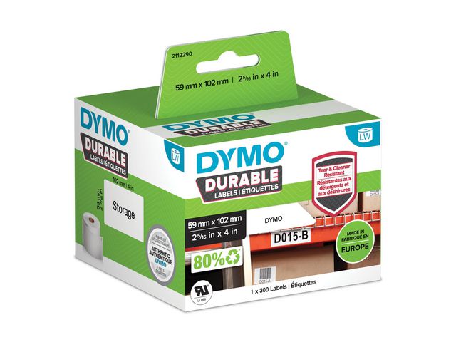 Dymo Etikett 59mm x 102mm, rulle om 300 st