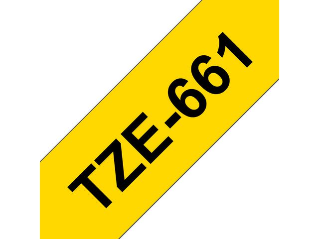 Brother Tape TZE661 36mm svart på gul, st