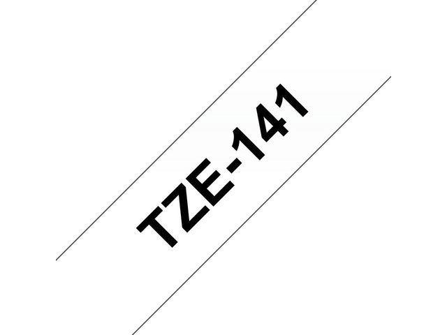 Brother Tape TZE141 18mm svart på klar, st