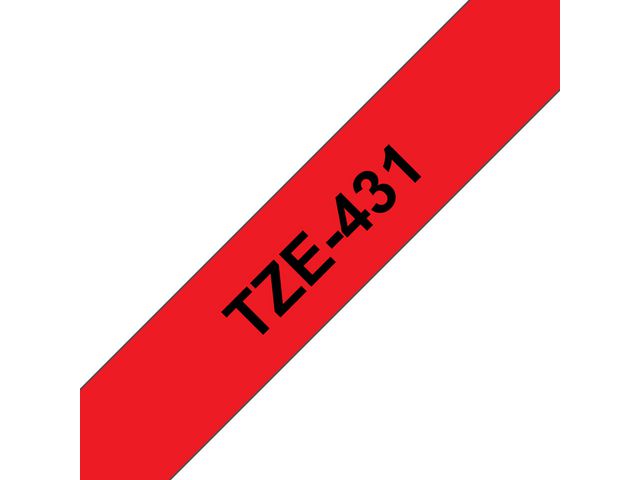 Brother Tape TZE431 12mm svart på röd, st