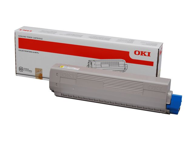 OKI Toner, C822, gul, 44844613, st