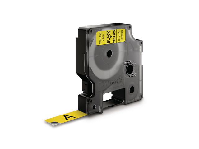 Dymo Tape D1 12mm svart på gul, st