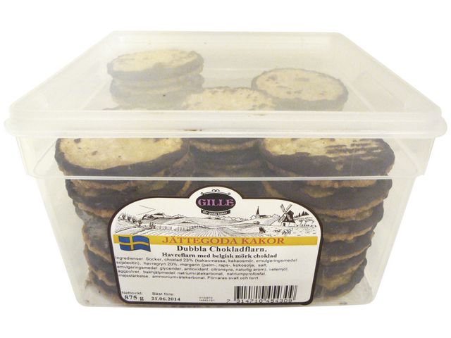 GILLE Kakor GILLE Chokladflarn 875g, fp om 875 g