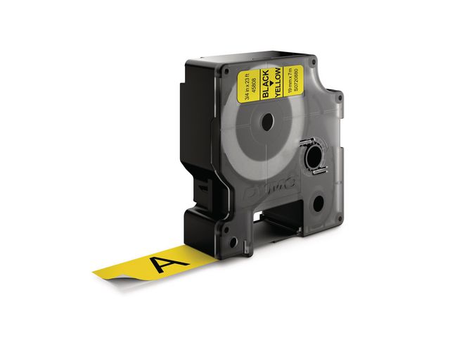 Dymo Tape D1 19mm svart på gul, st