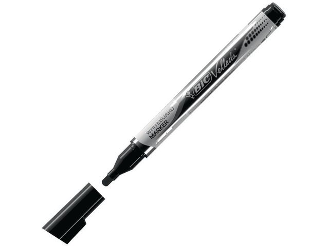 BiC Velleda Whiteboardpenna Velleda® medelfin kulspets, svart, st