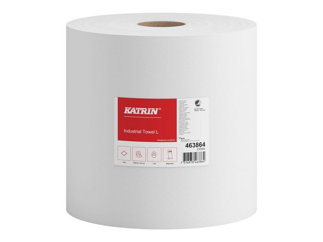 KATRIN Industritorkrulle Large 1230m 1-lager, naturvit, rulle om 1230 m