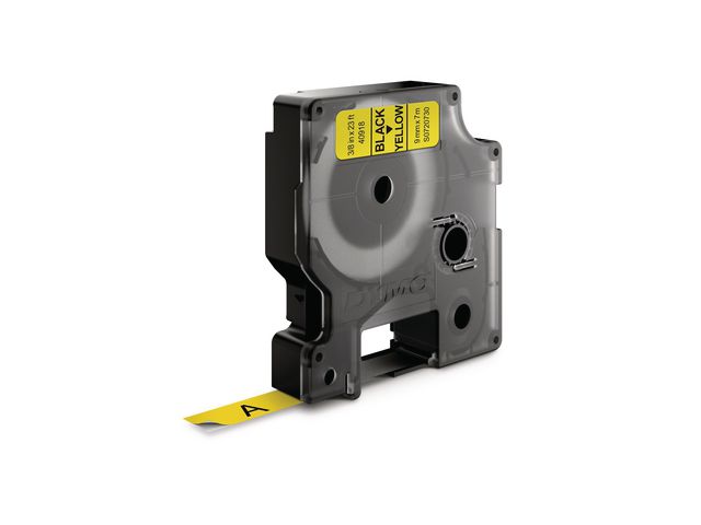 Dymo Tape D1 9mm svart på gul, st