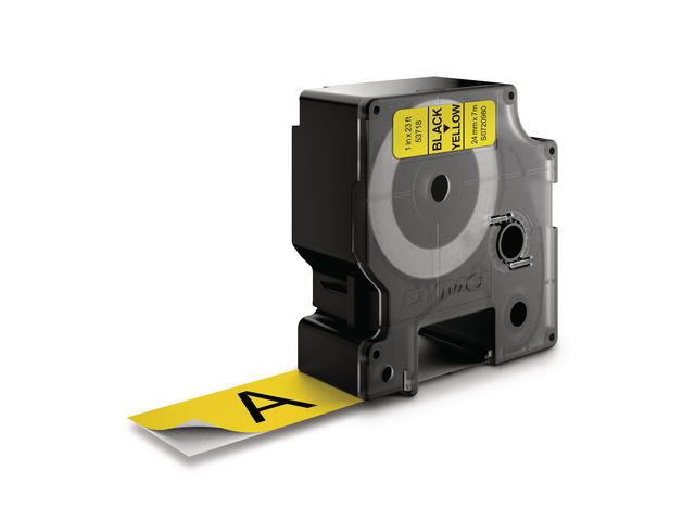 Dymo Tape D1 24mm svart på gul, st