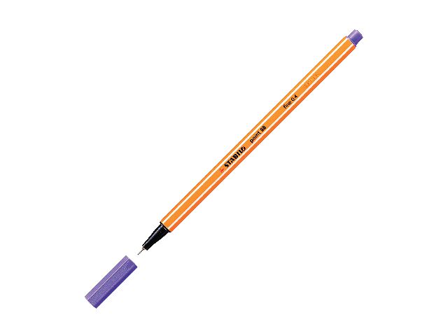 STABILO Fineliner Point 88®, tunn spets, orange pennkropp, violett bläck, st