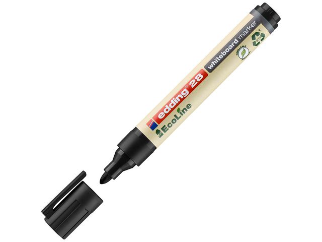 edding Whiteboardpenna, 28 EcoLine, 1,5–3 mm linjebredd, svart, st