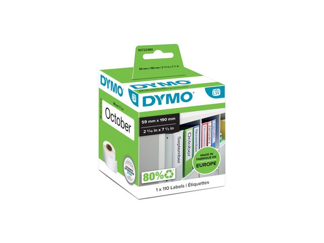 Dymo Etikett pärm 190x59mm, fp om 110 st