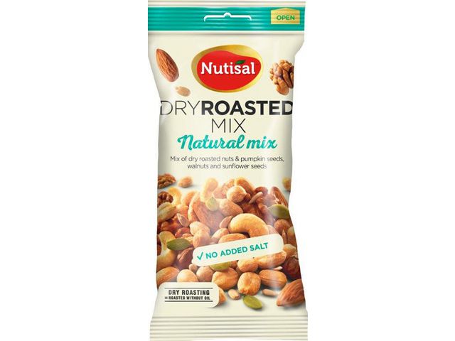 NUTISAL Nötter Natural Mix non salted 60g, fp om 60 g