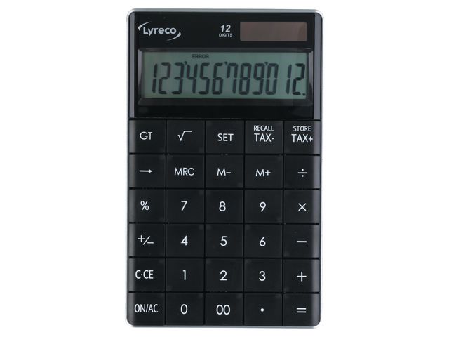 Lyreco Bordsräknare 1589 12 Siffror S, st