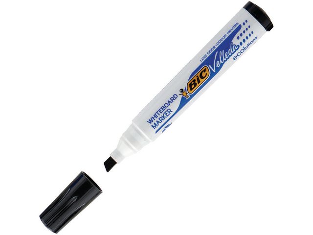 BiC Velleda Whiteboardpenna Velleda® 1751 snedskuren spets, 3,7–5,5 mm linjebredd, svart, st