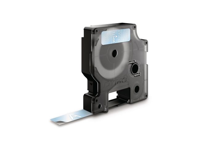 Dymo Tape D1 12mm vit på klar, st