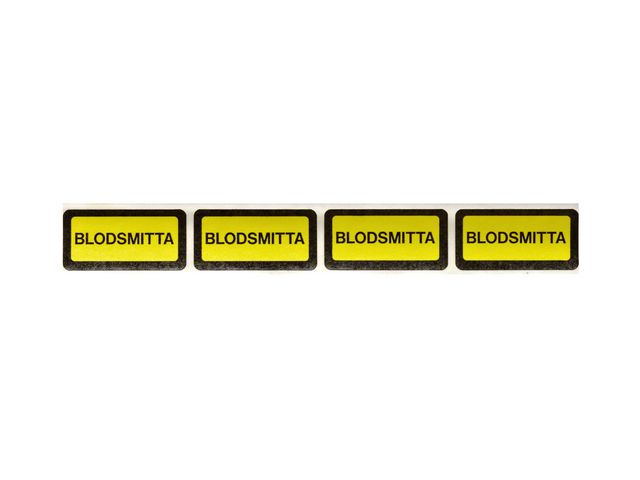 Etikett ''blodsmitta'' 30x15mm, fp om 250 st