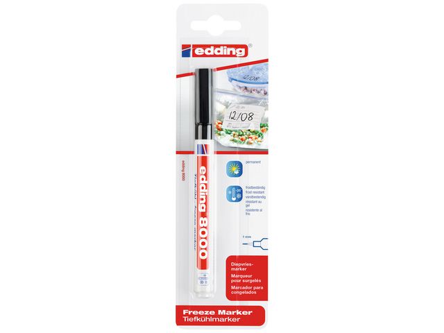 edding Märkpenna 8000 freezemarker med 1 mm, svart, st