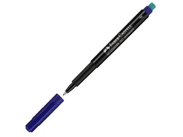 Faber-Castell Märkpenna VF Multimark Permanent F blå, st