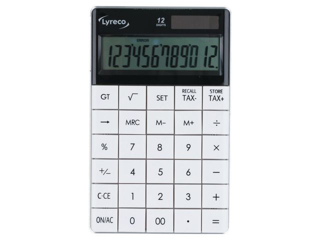 Lyreco Bordsräknare 1589 12 Siffror V, st