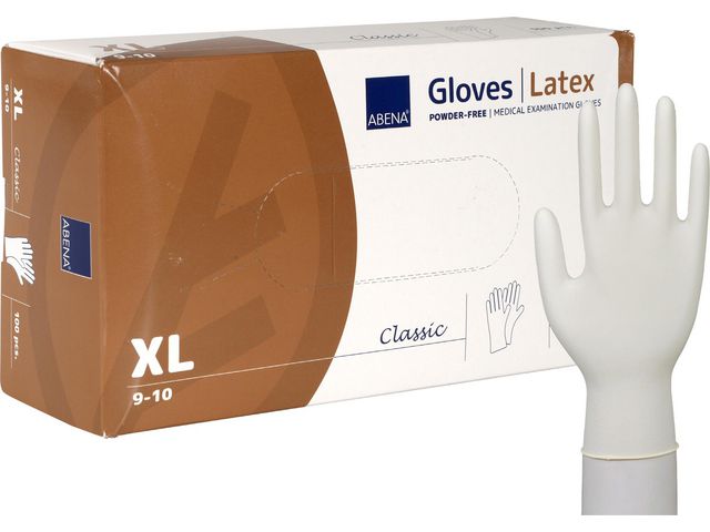 ABENA Latexhandske puderfri XL, fp om 100 par