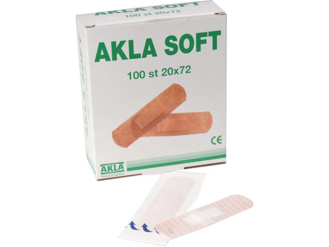AKLA Plåster Soft nonwoven 20x72mm, fp om 100 st