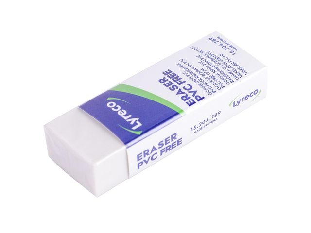 Lyreco Radergummi LYRECO 61x22x12mm vit, st
