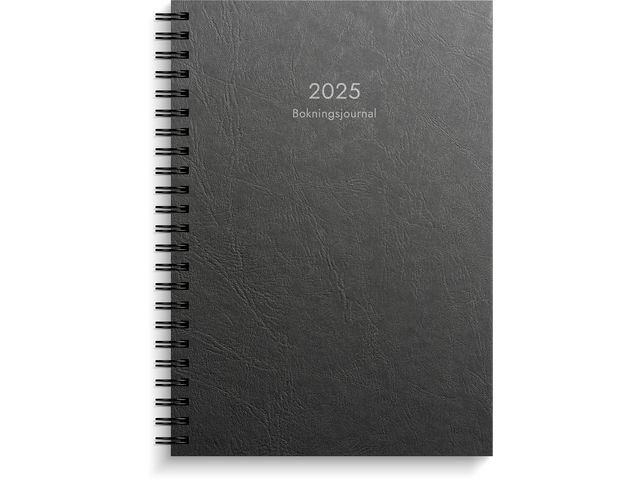 Burde Kalender 2025 Bokningsjournalen svart kartong, st