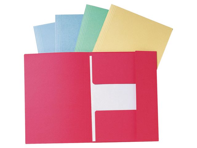 Lyreco Mapp 3-klaff A4 280g röd, fp om 50 st