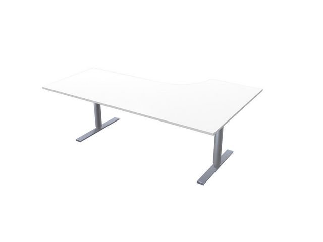 LANAB DESIGN Skrivbord El Vänster 200x120cm vitlam/grå, st