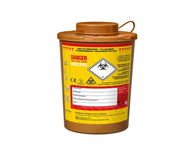 WoodSafe® Kanylburk med lock 3L, fp om 2 st