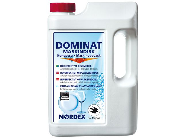 NORDEX Maskindisk Dominat flytande, lågskummande, vitt, 1,5kg, st