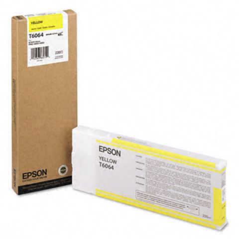 Epson Bläckpatron, T6064, UltraChrome, hög kapacitet, gul, singelförpackning, C13T606400, st