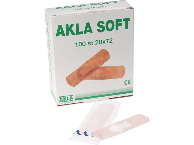 AKLA Plåster Soft nonwoven 34x72mm, fp om 100 st