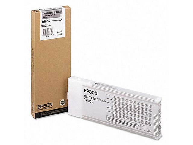Epson Bläckpatron, T6069, UltraChrome, ljus svart, singelförpackning, C13T606900, st