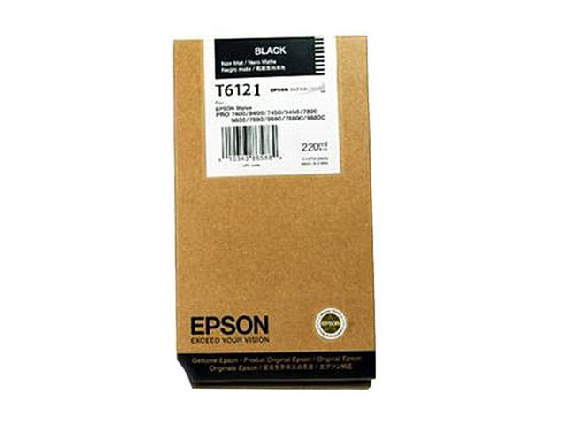 Epson Bläckpatron, T6121, hög kapacitet, svart, singelförpackning, C13T612100, st