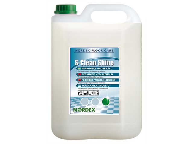 NORDEX Golvunderhåll S-Clean för linoleum-, plast- och stengolv, 5 l, st