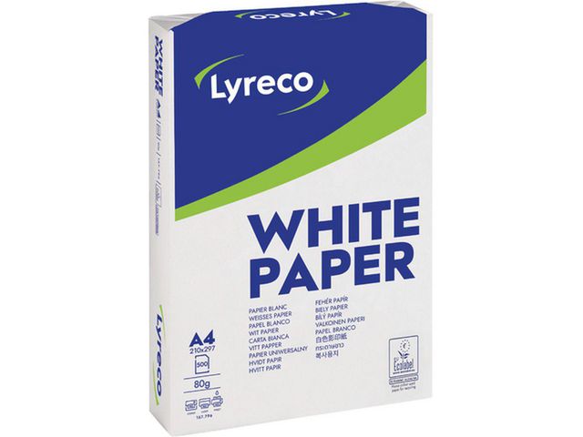 Lyreco Kopieringspapper Standard A4 80g ohålat, bunt om 500 blad