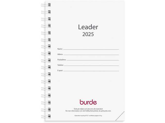 Burde Kalender 2025 Leader refill, st