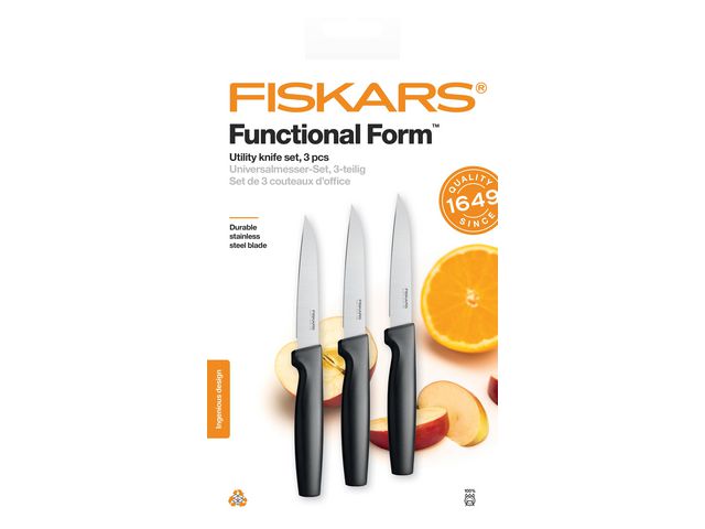 Fiskars Universalknivset, 3 stycken, set om 3 st