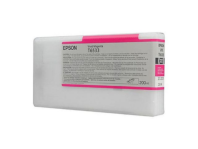 Epson Bläckpatron, T6533, levande magenta, singelförpackning, C13T653300, st