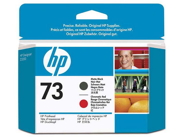 HP Bläckpatron, Printhead, matt svart, kromatisk röd, 45439002, st