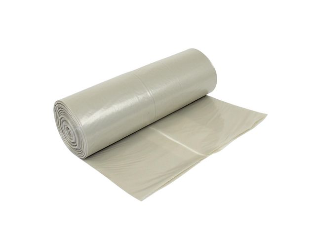 Plastsäck LDPE 370L 40my transparent, rulle om 10 st